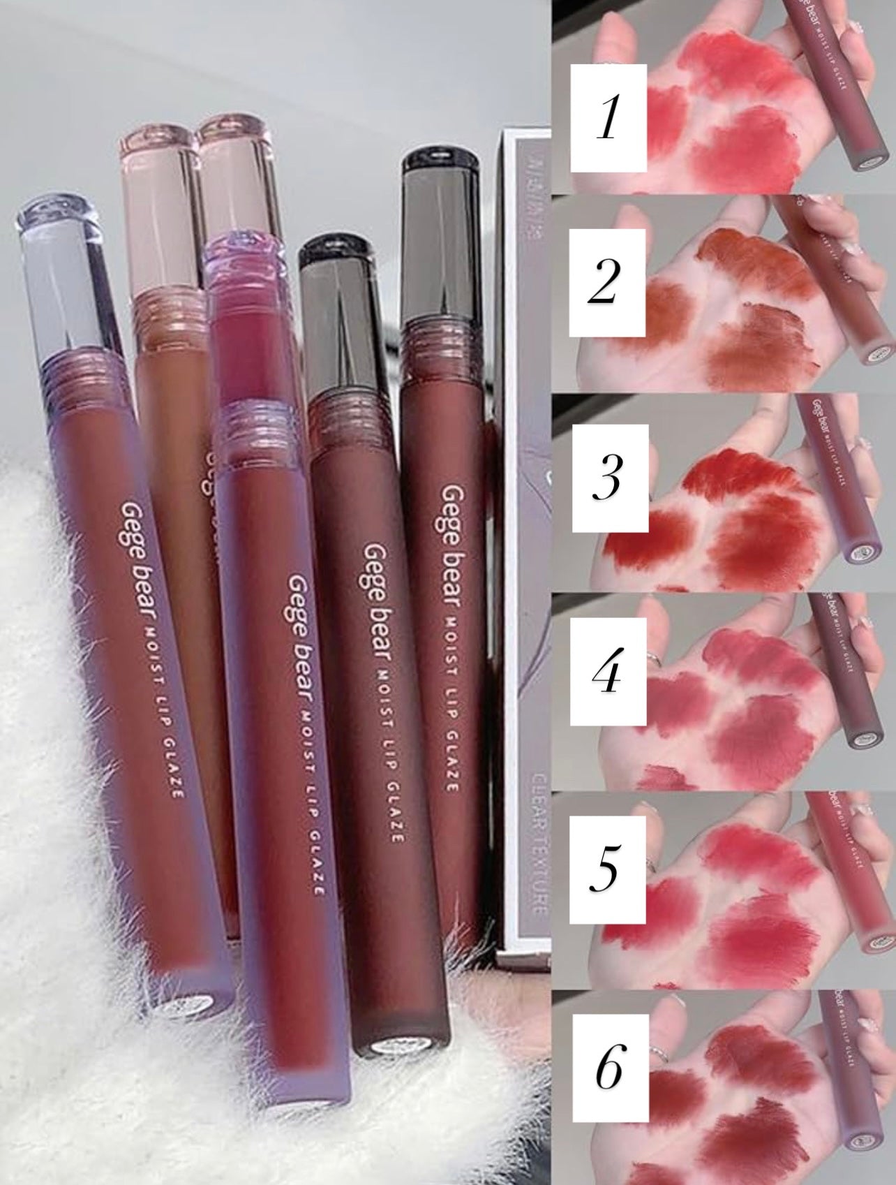 Gege bear moist lip glaze - جيجي بير ملمع شفاه