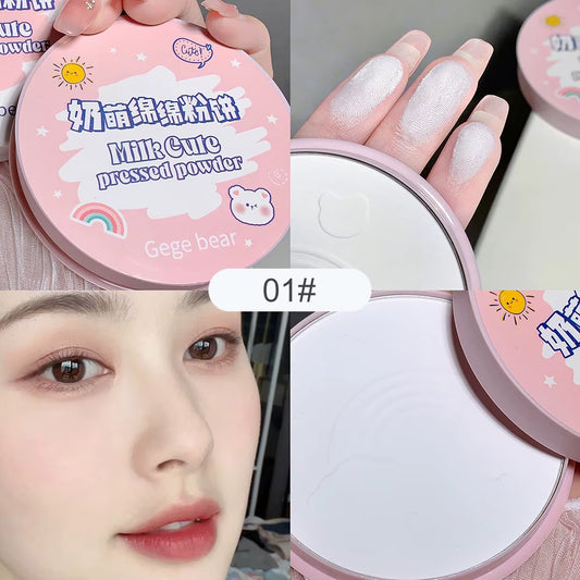 Gege bear milk cute pressed powder-باودر مضغوط بلحليب