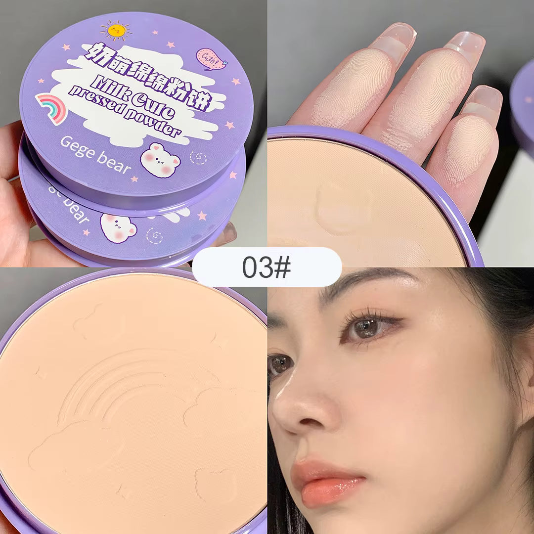 Gege bear milk cute pressed powder-باودر مضغوط بلحليب