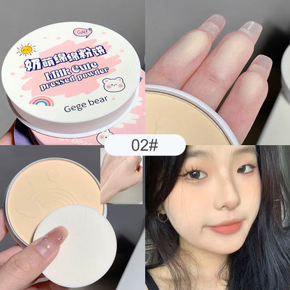 Gege bear milk cute pressed powder-باودر مضغوط بلحليب