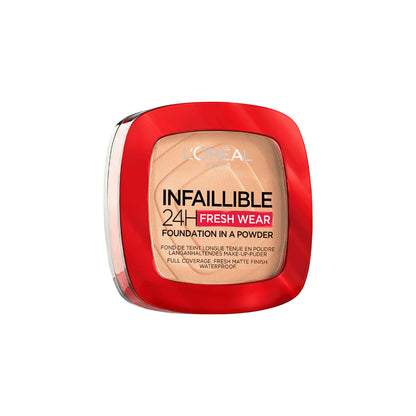 L'oreal infaillible 24h fresh wear foundation in a powder - كريم أساس باودر لوريل