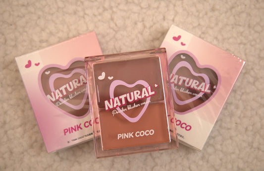 Pink coco natural two colour powder blusher cream-بلاش كريم ثنائي