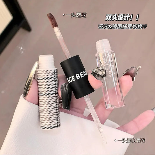 Gege bear water mist melts light duble lip glaze-قلم شفاه سائل