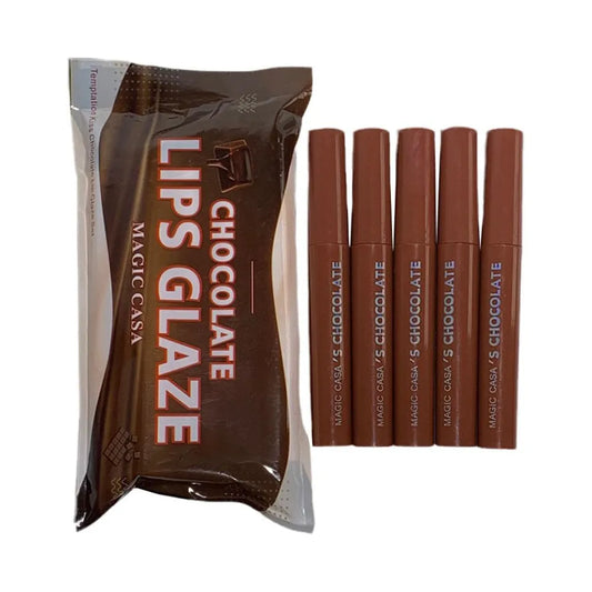 Coco castel temptation kiss chocolate lip glaze set-أحمر الشفاه شوكولاته