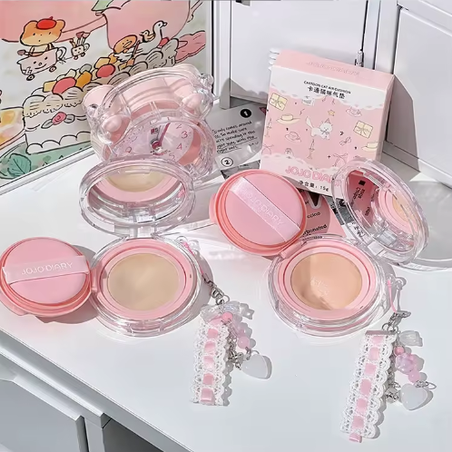 Jojo dlary cartoon cat air cushion bb cream-باودر كريم اساس كوشن