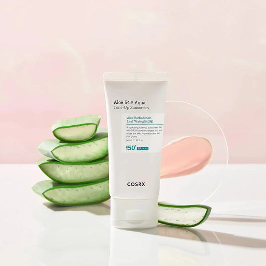 Aloe 54.2 Aqua tone-up sunscreen cosrx-واقي شمس كوزركس خفيف