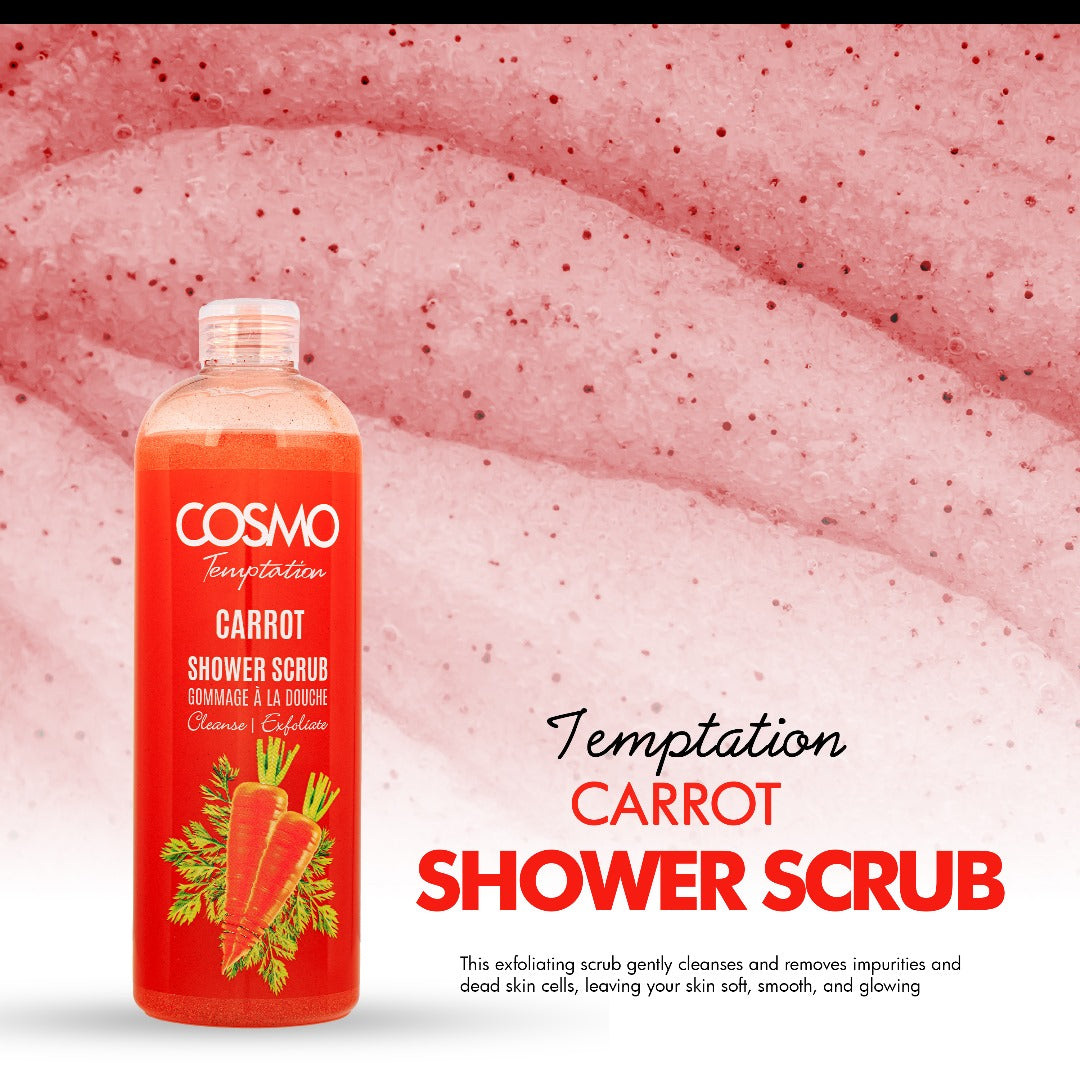 Cosmo Temptation Carrot Shower Scrub - مقشر الاستحمام بالجزر المغري