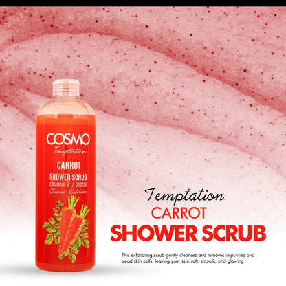 Cosmo Temptation Carrot Shower Scrub - مقشر الاستحمام بالجزر المغري