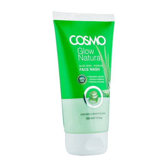 Cosmo Glow Natural Aloe Vera Hydrate Face Wash - غسول الوجه الطبيعي المرطب بخلاصة الصبار