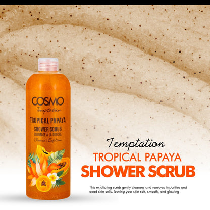 Cosmo Temptation Tropical Papaya Shower Scrub - مقشر الاستحمام برائحة البابايا الاستوائية
